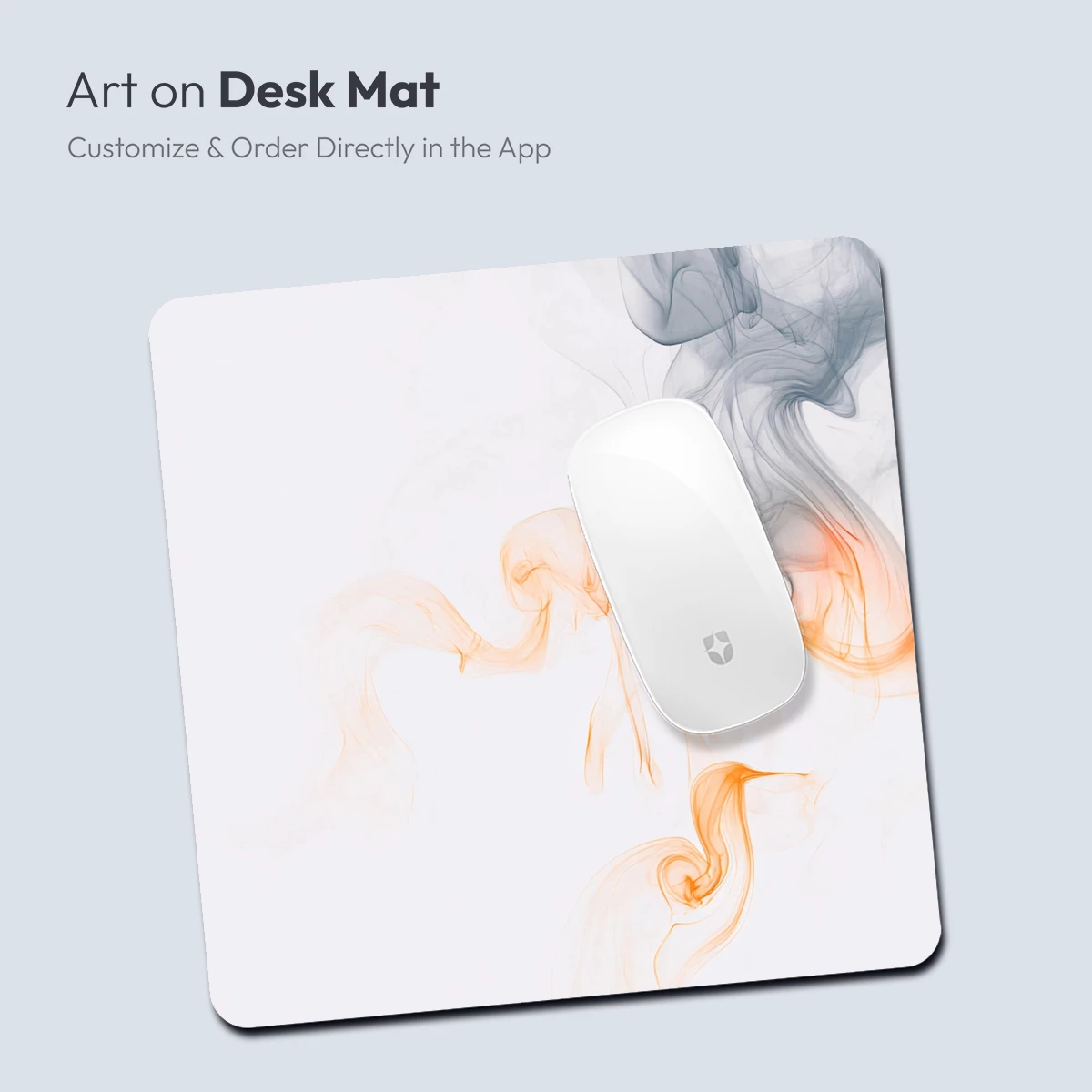 Dance of Smoke: Orange and Gray Whirls - Image 4