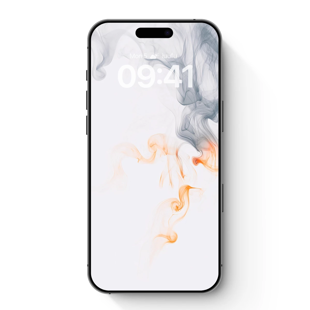 Dance of Smoke: Orange and Gray Whirls