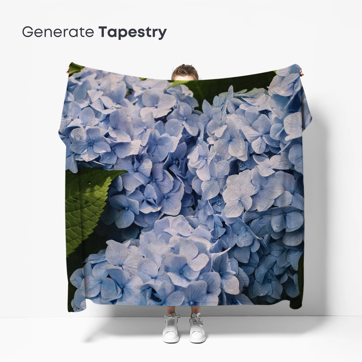 Ethereal Blue Hydrangeas in Verdant Embrace - Image 5