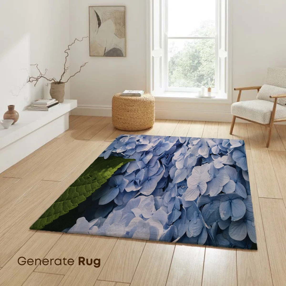 Ethereal Blue Hydrangeas in Verdant Embrace - Image 6