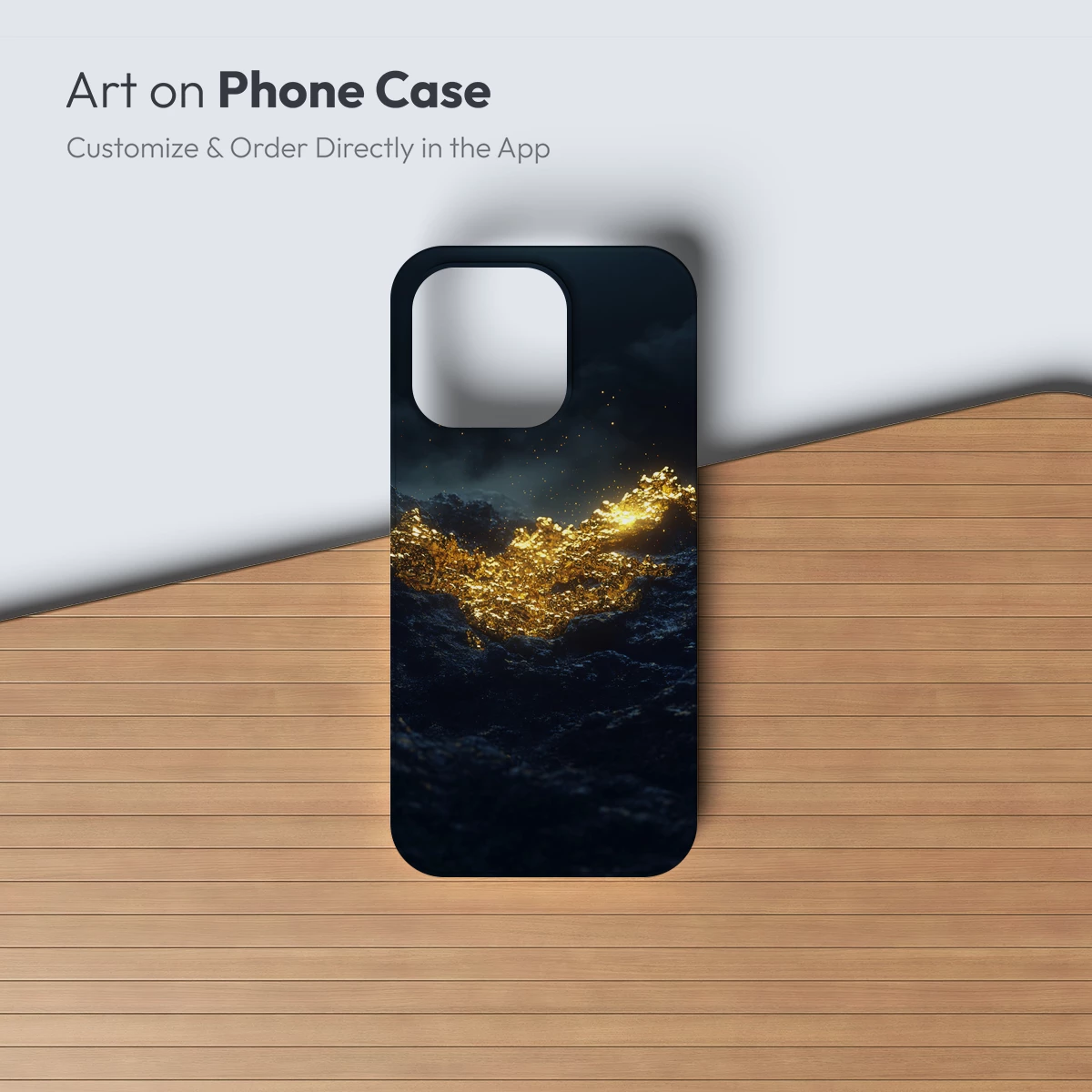 Golden Lava Flow Under Midnight Skies - Image 3