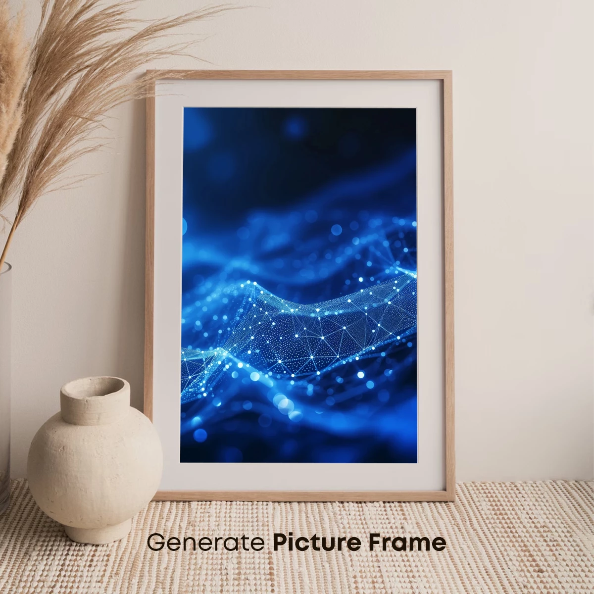 Blue Digital Wave: Futuristic Polygonal Artistry - Image 7