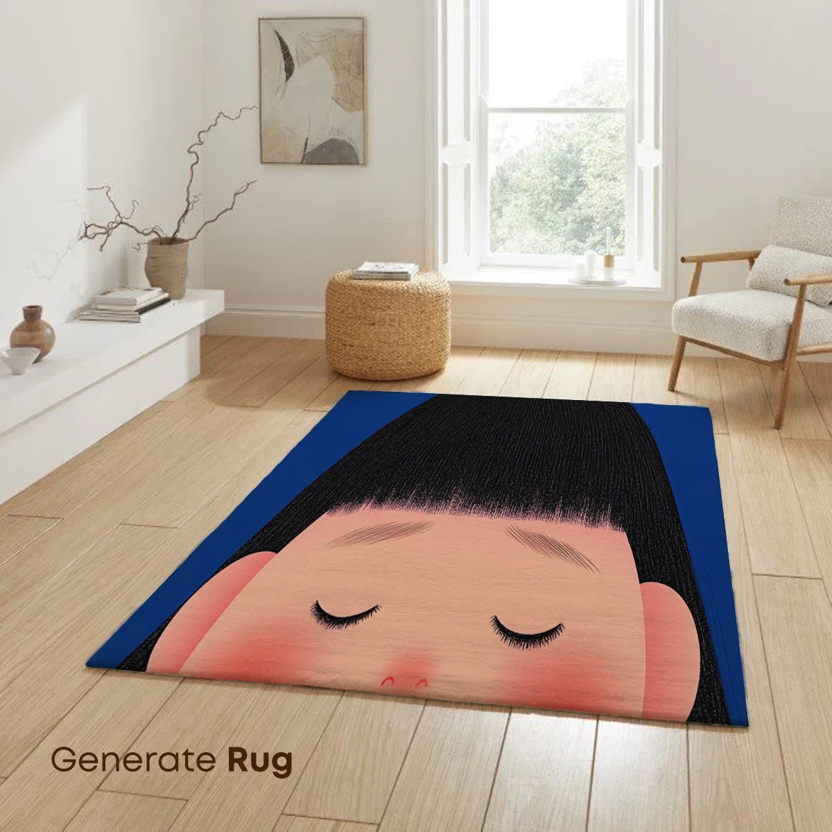 Charming Cartoon Girl with Festive Mooncake - Image 6