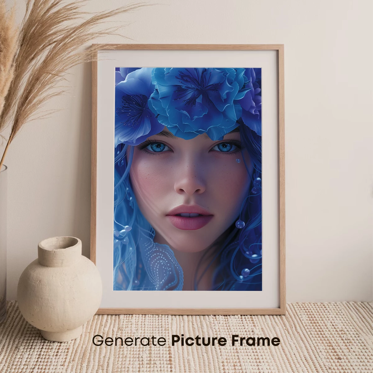 Blue Floral Enchantment: Ethereal Beauty in Bloom - Image 7