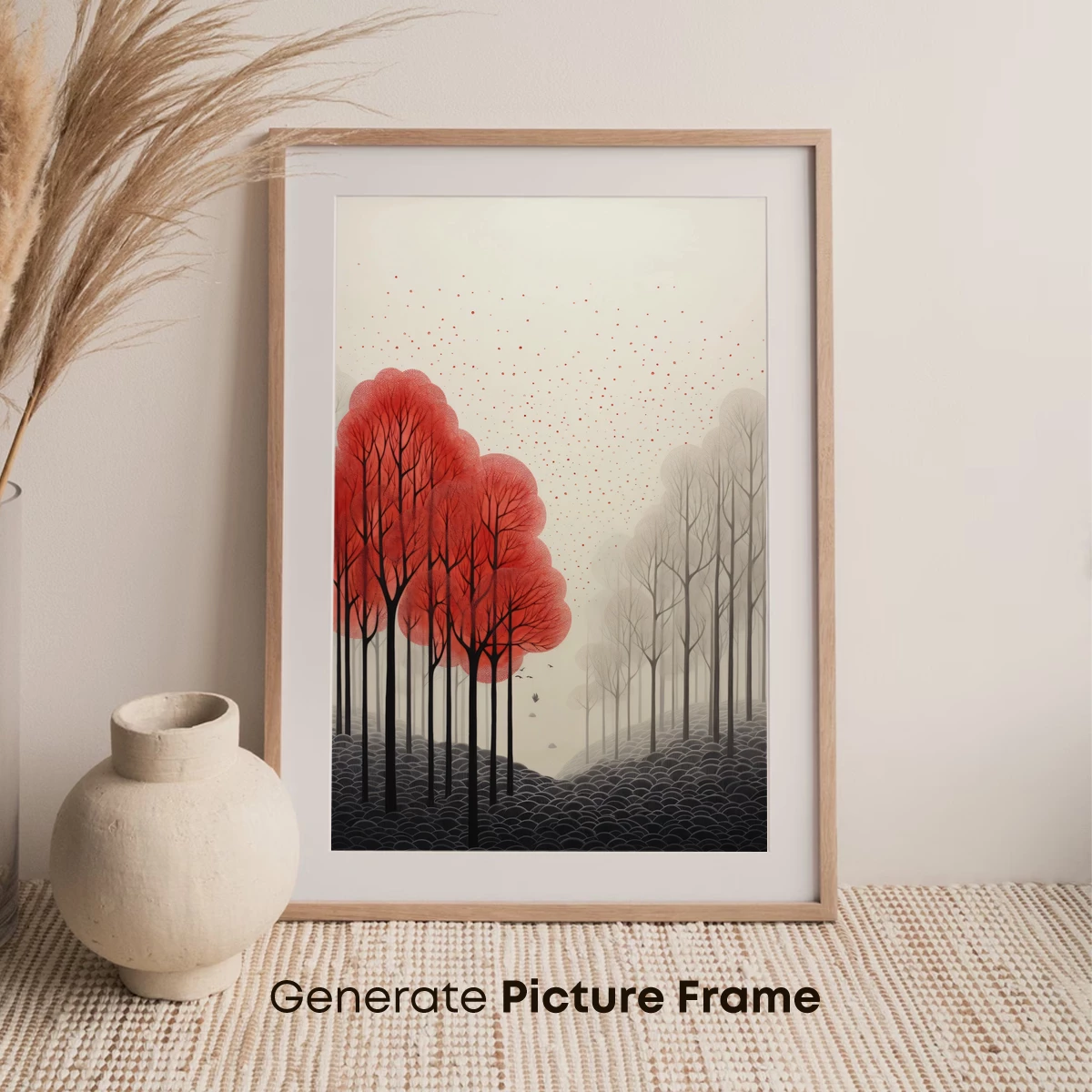 Crimson Canopy: A Surreal Forest Odyssey - Image 7