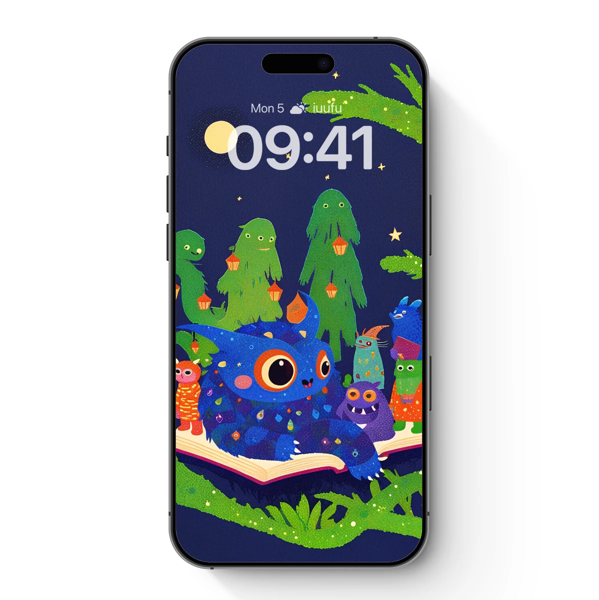 Enchanted Night Tales: Monsters Reading Under Moonlight