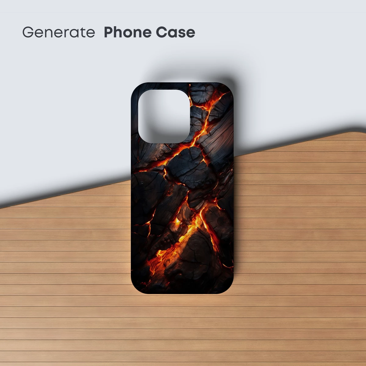 Ember Veins: Fiery Wood Abstract - Image 3