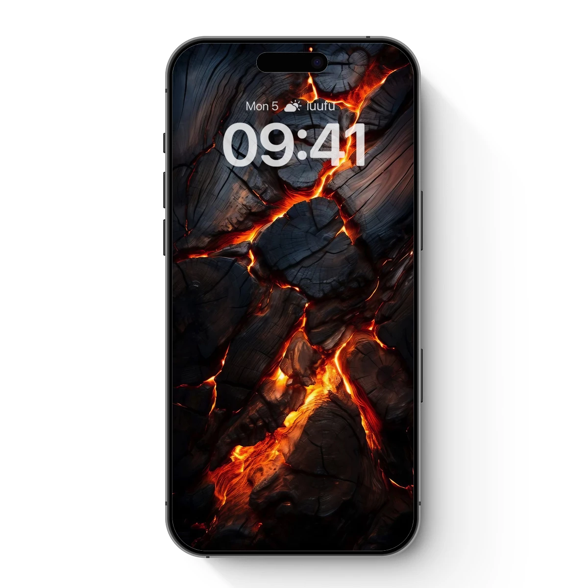 Ember Veins: Fiery Wood Abstract