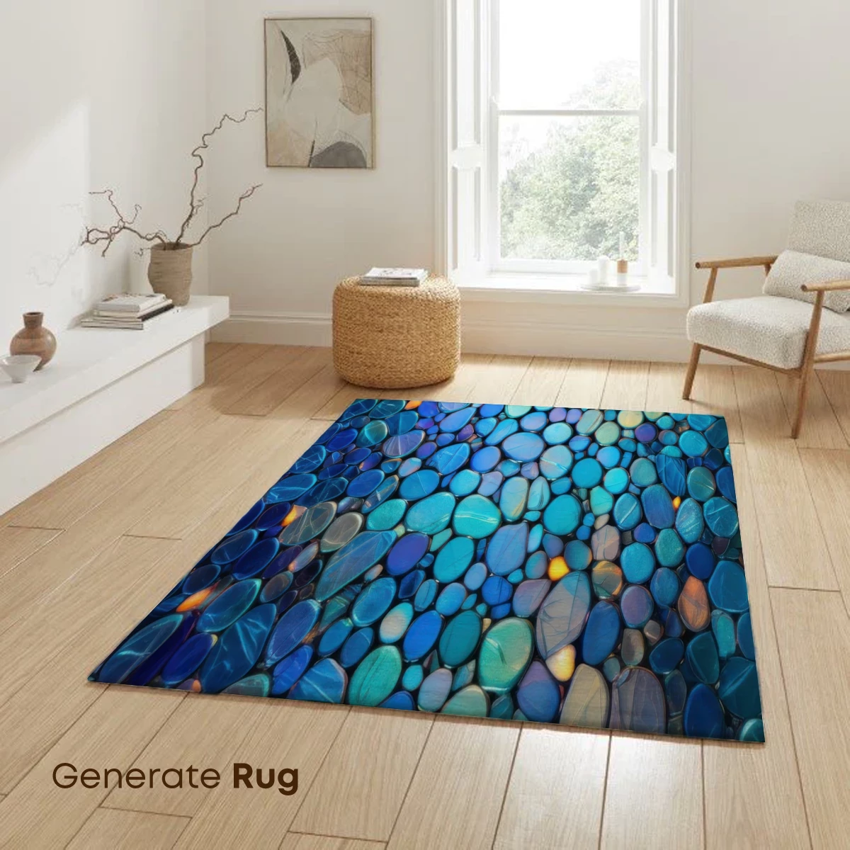 Blue Pebble Symphony: A Mosaic of Oceanic Dreams - Image 6