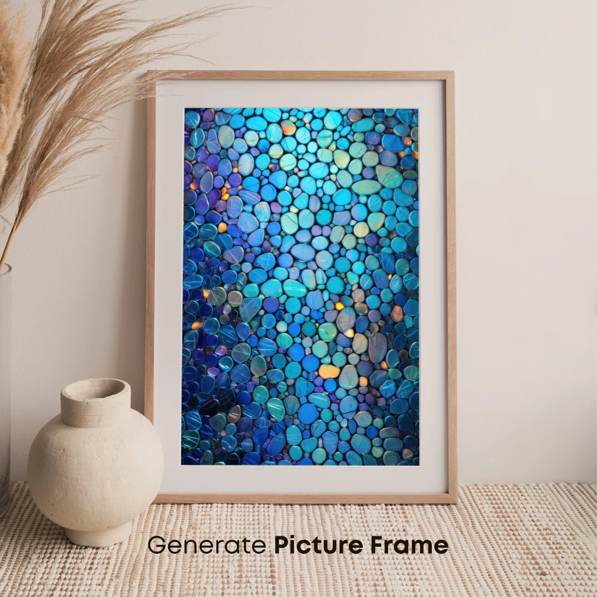 Blue Pebble Symphony: A Mosaic of Oceanic Dreams - Image 7