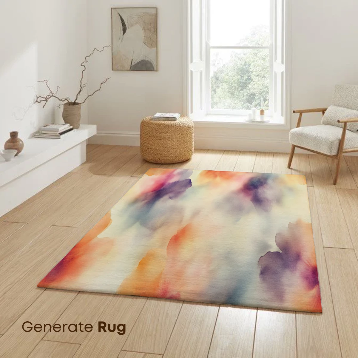 Abstract Floral Symphony in Watercolor Hues - Image 6