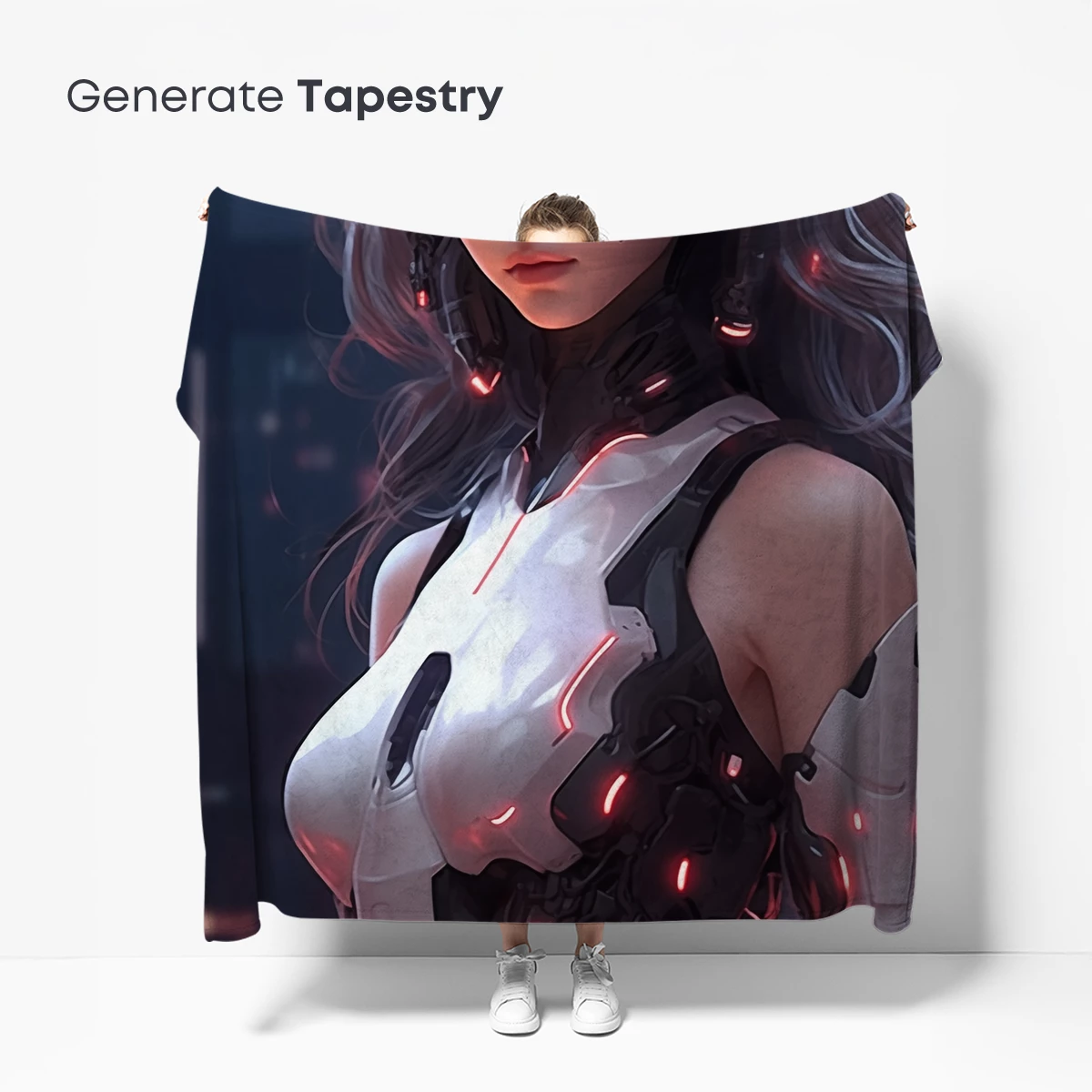 Cybernetic Muse: Futuristic Elegance in Steel and Light - Image 5