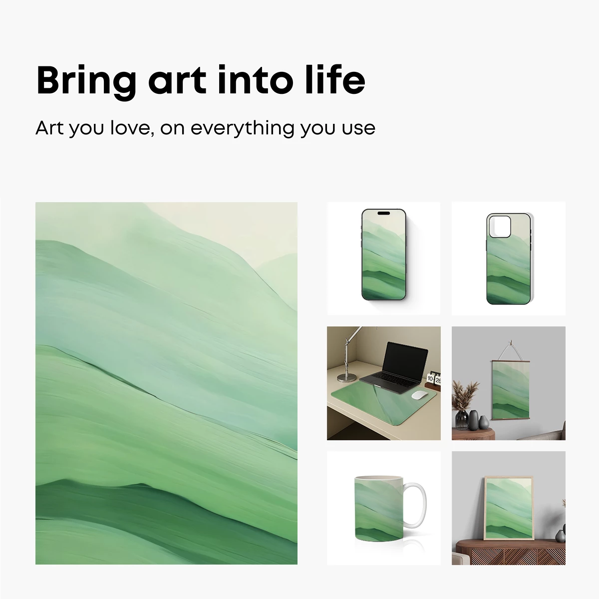 Ethereal Green Layers: A Landscape Symphony - Image 2