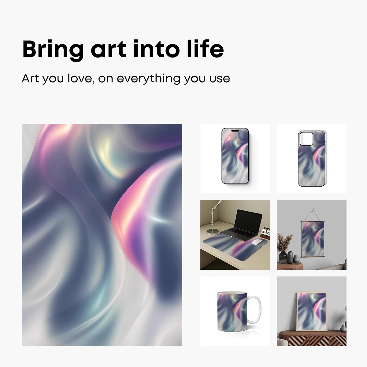 Iridescent Silk Waves: A Digital Odyssey - Image 2
