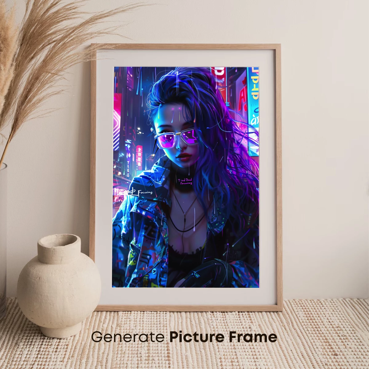Neon Cyberpunk Muse: Futuristic Urban Fantasy - Image 7