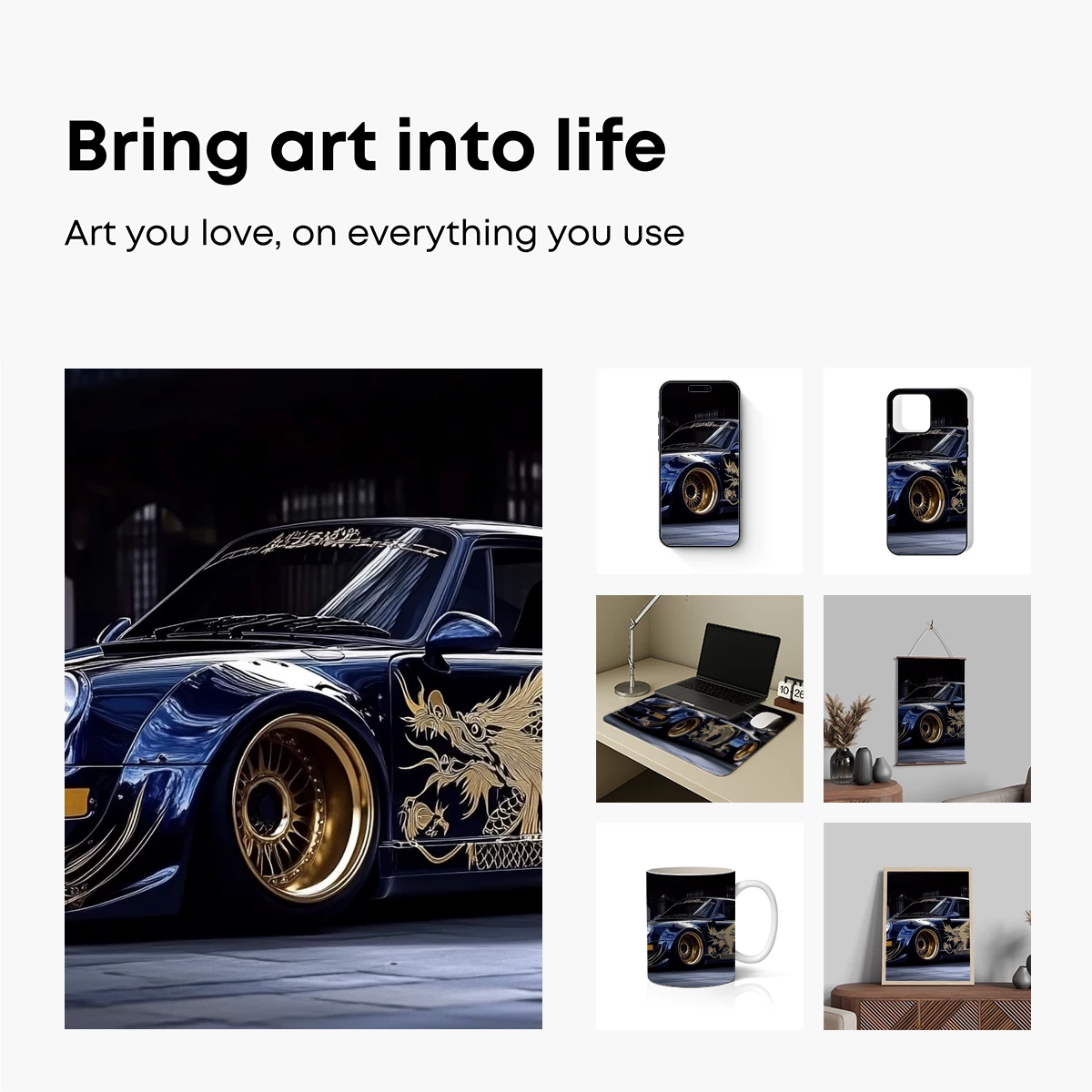 Dragon-Painted Porsche: Fusion of Power and Mythology - Image 2