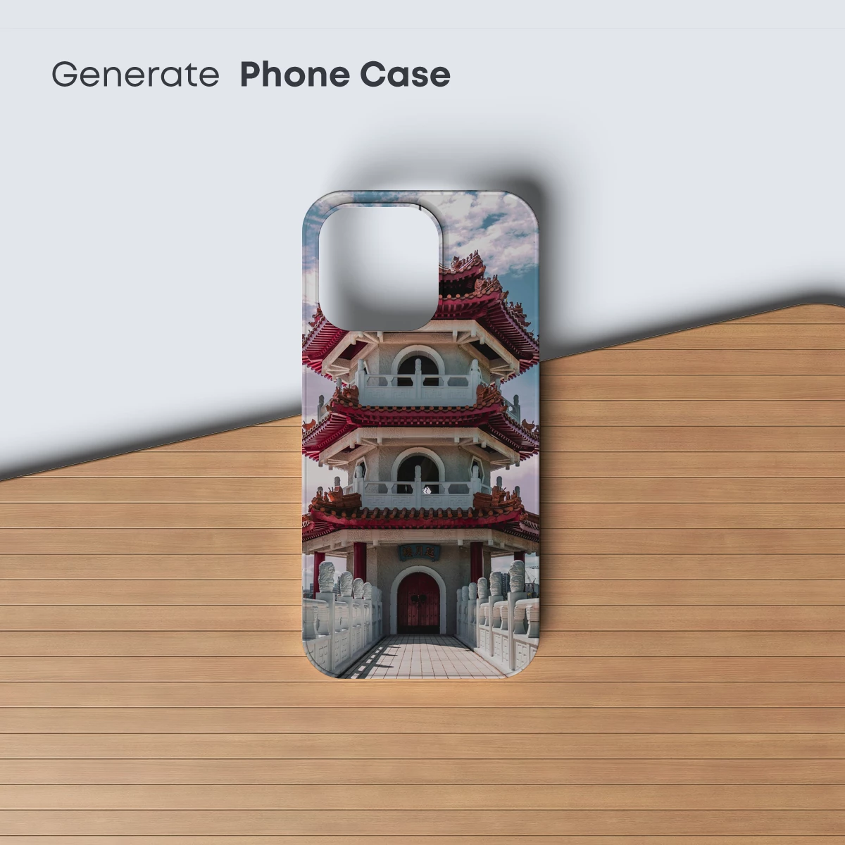 Elegant Pagoda Under Azure Skies - Image 3