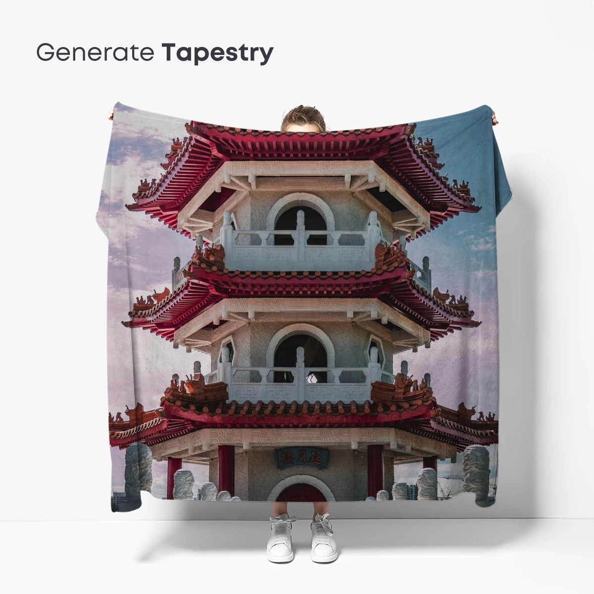 Elegant Pagoda Under Azure Skies - Image 5