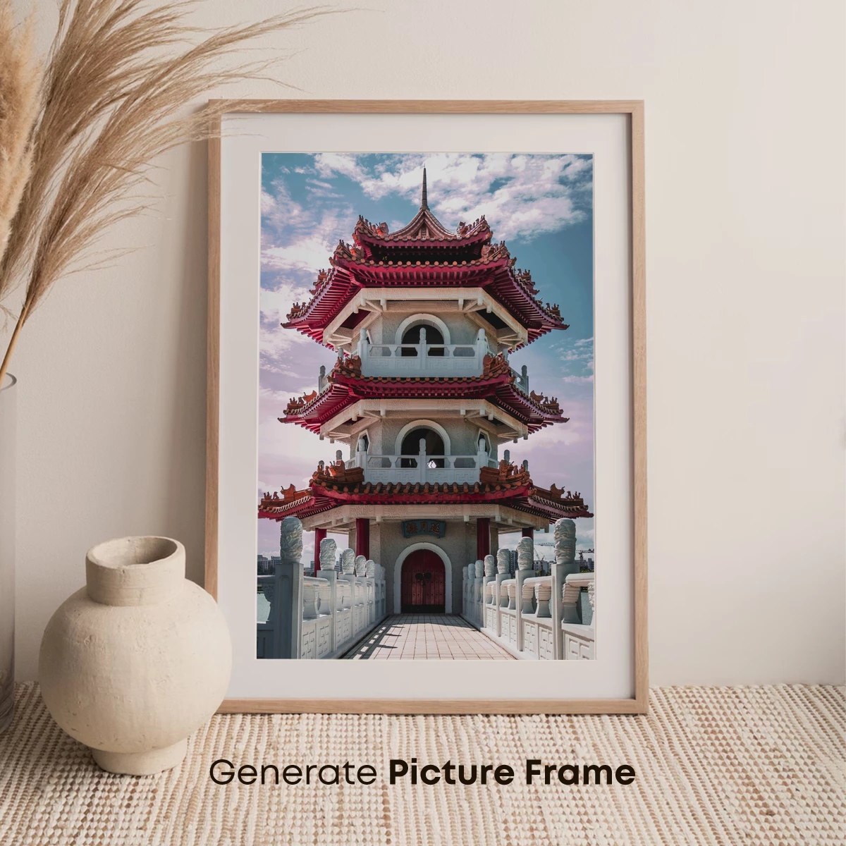 Elegant Pagoda Under Azure Skies - Image 7