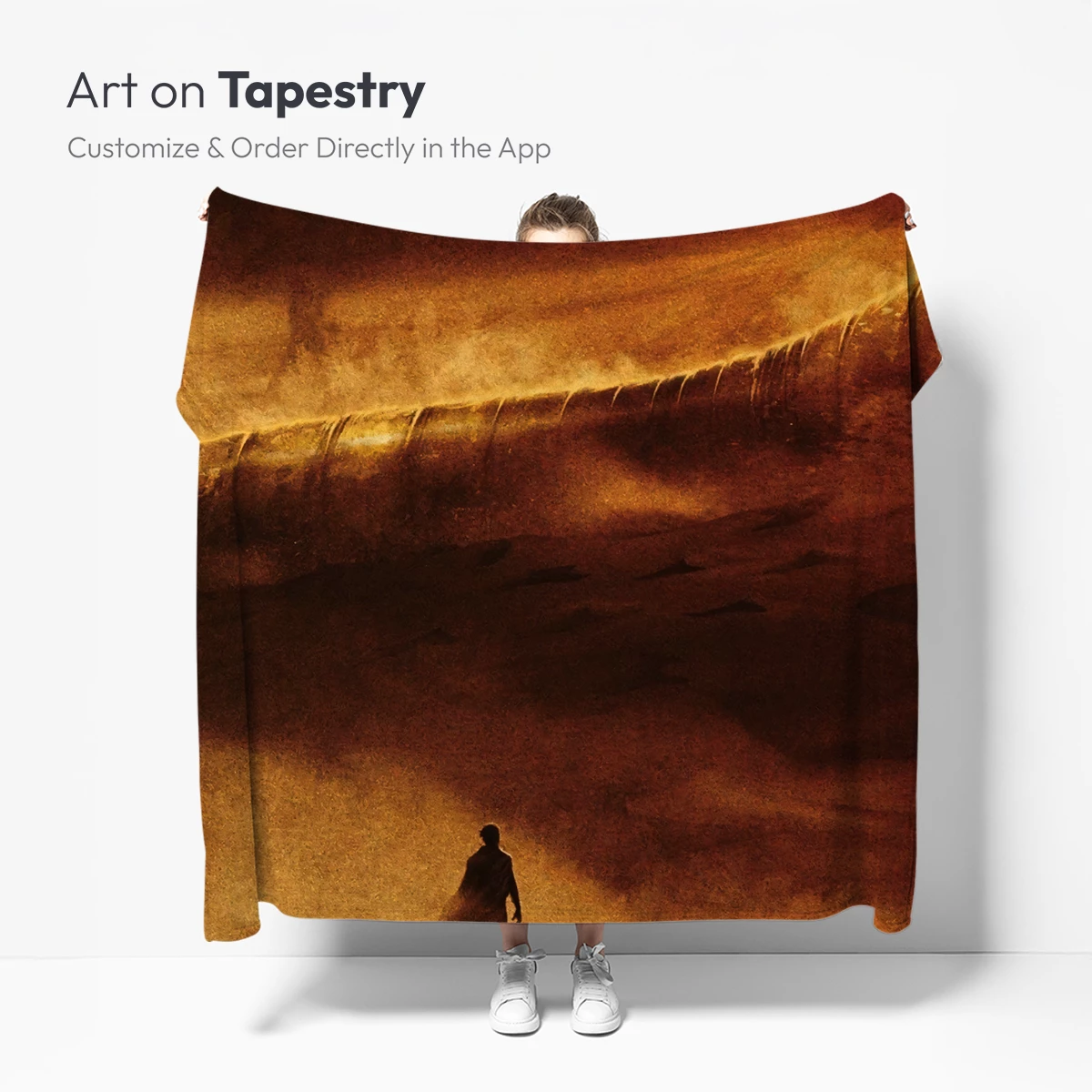 Desert Wanderer Under Crimson Skies - Image 4