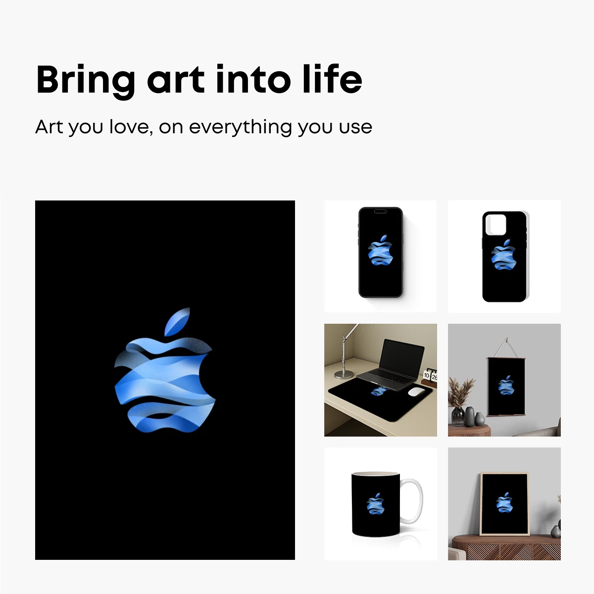 Blue Apple Logo: Digital Artistry in Motion - Image 2