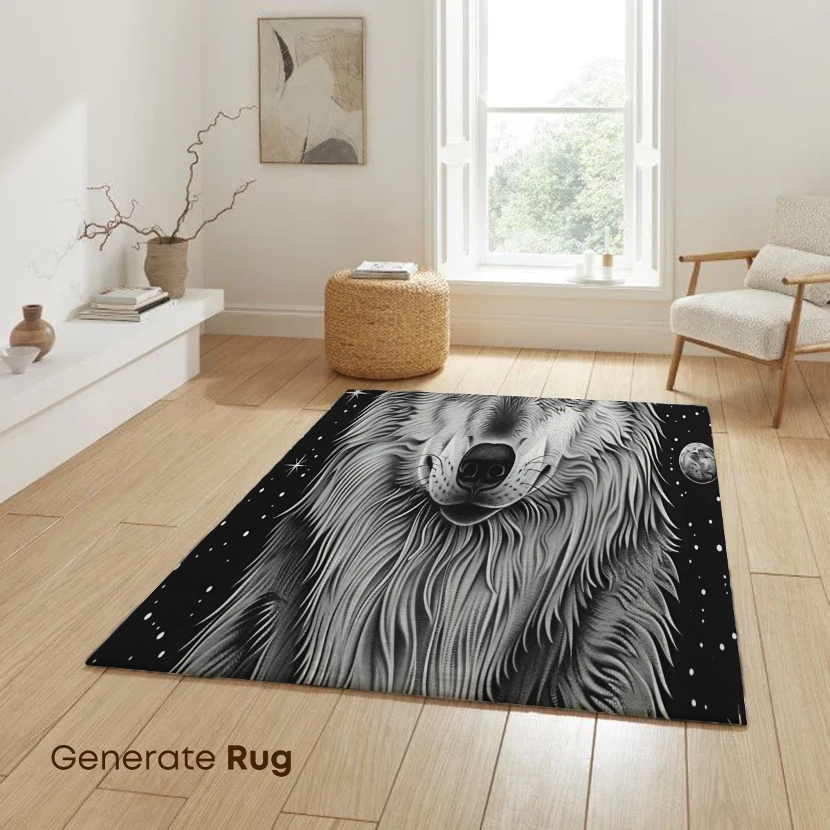 Ethereal Wolf in Starlit Night - Image 6