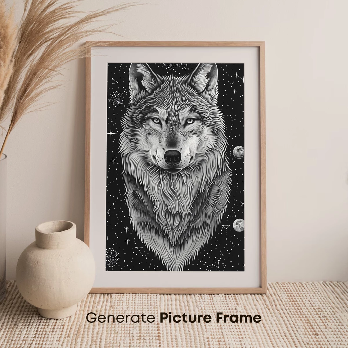 Ethereal Wolf in Starlit Night - Image 7