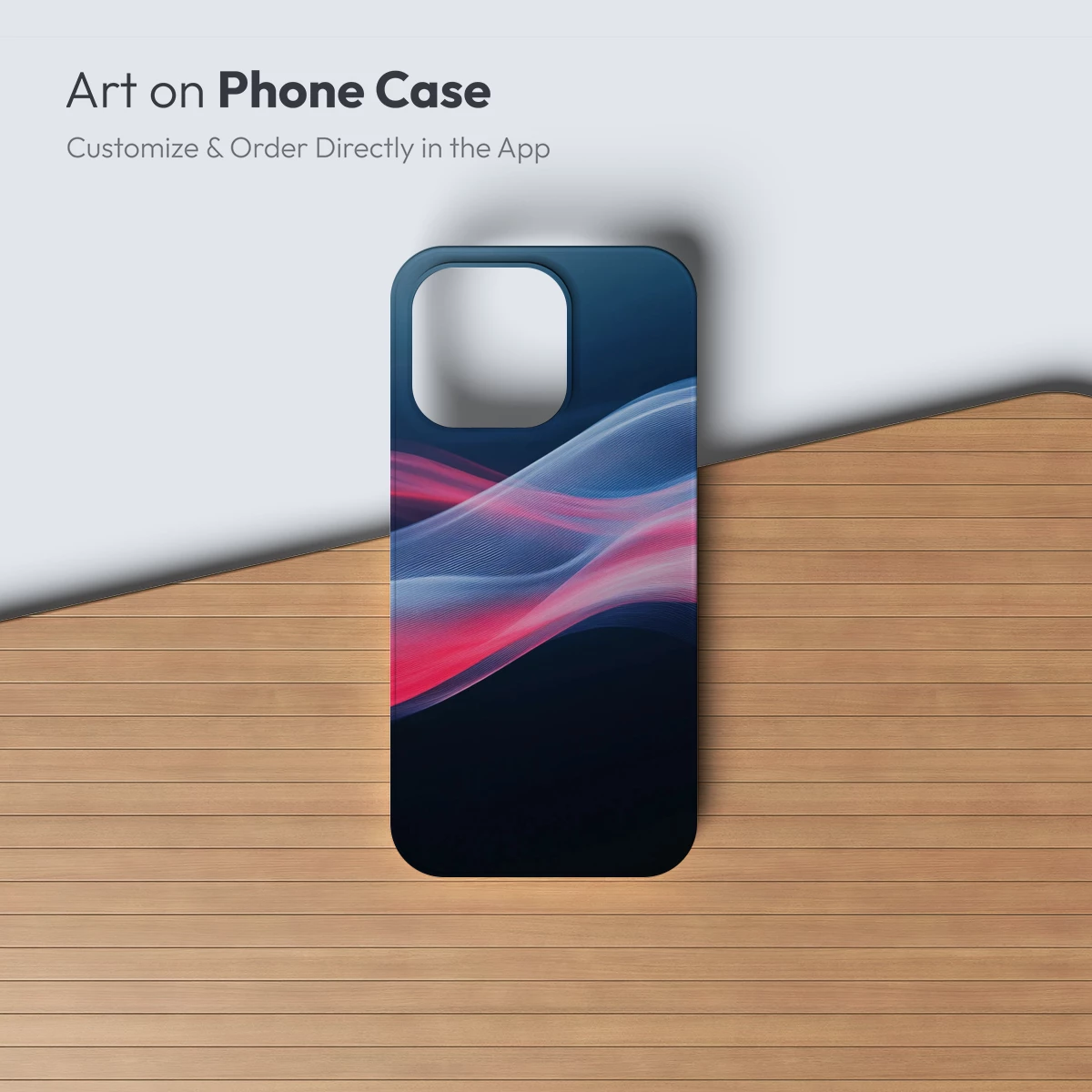 Ethereal Wave Symphony: Red and Blue Abstract Flow - Image 3