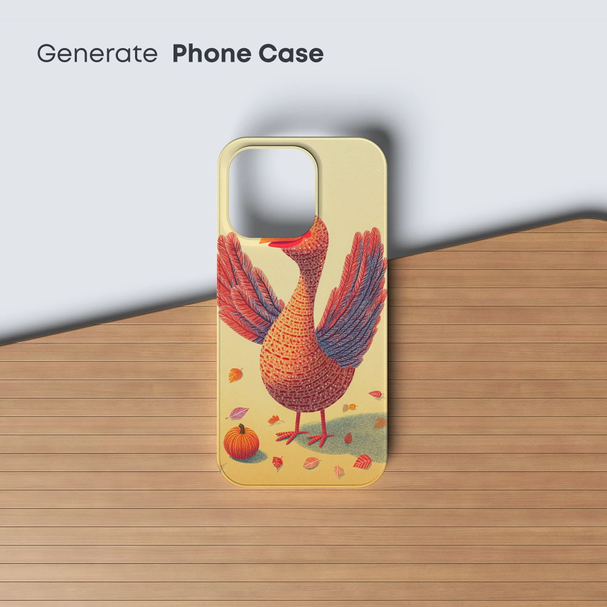 Autumnal Rooster: Festive Feathers and Pumpkin Patch - Image 3