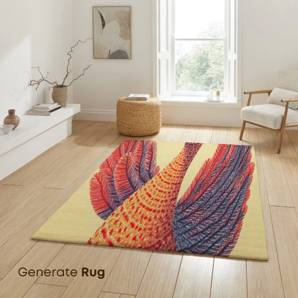 Autumnal Rooster: Festive Feathers and Pumpkin Patch - Image 6