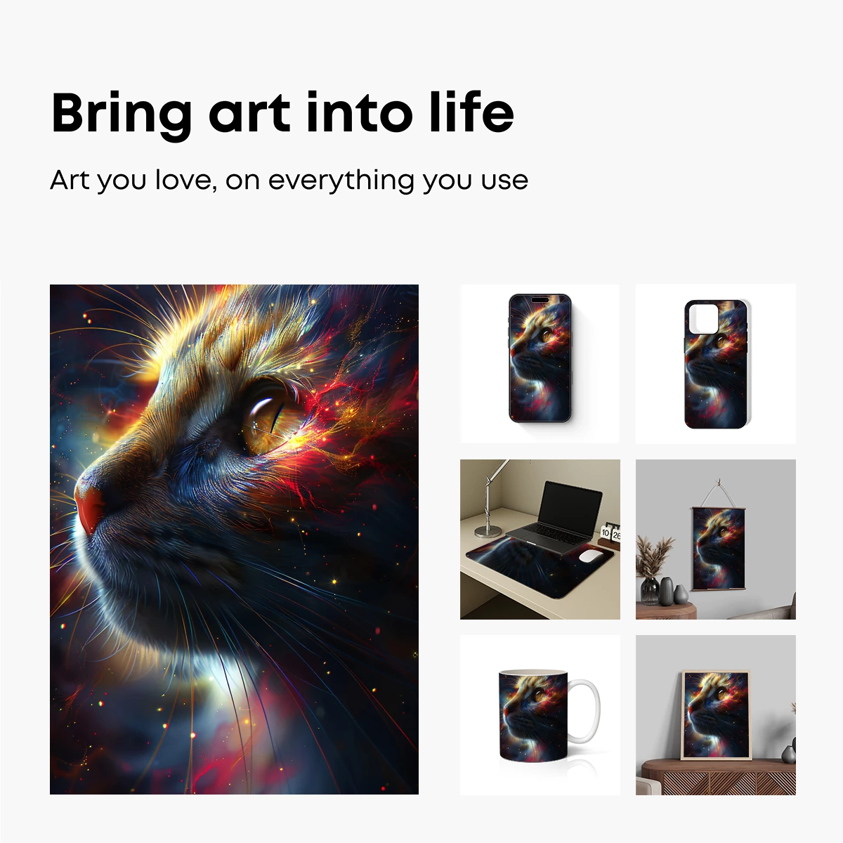 Cosmic Cat: A Galaxy-Eyed Feline Odyssey - Image 2