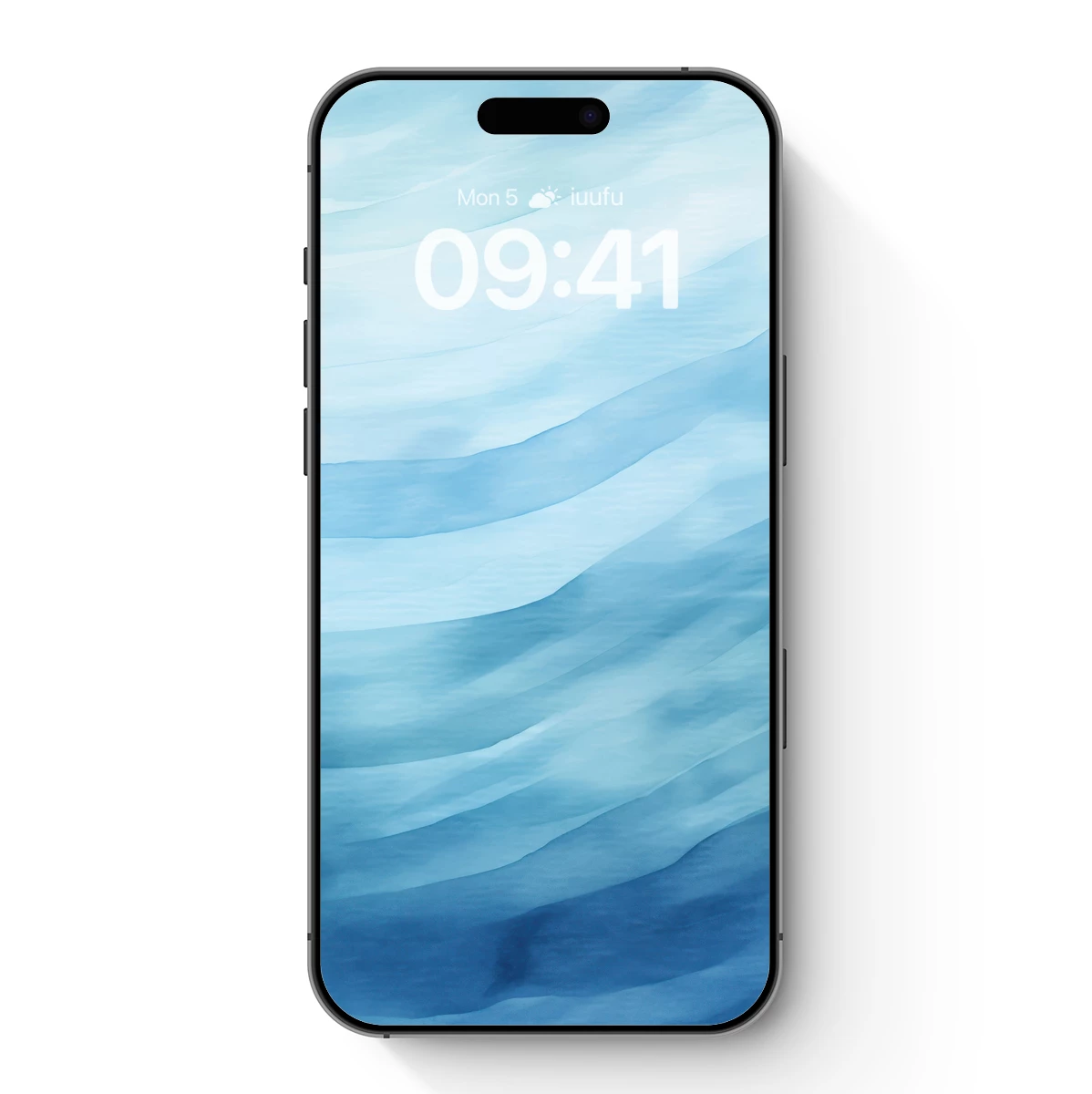 Ethereal Blue Waves: A Digital Watercolor Symphony