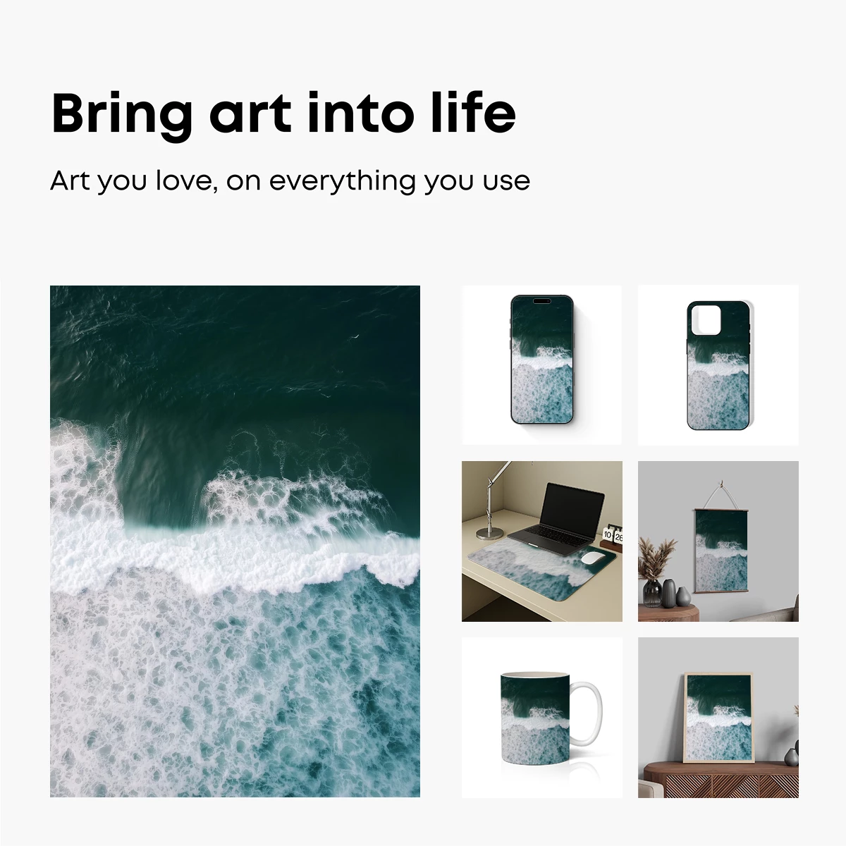 Aerial Ocean Symphony: Turquoise Waves Clash - Image 2