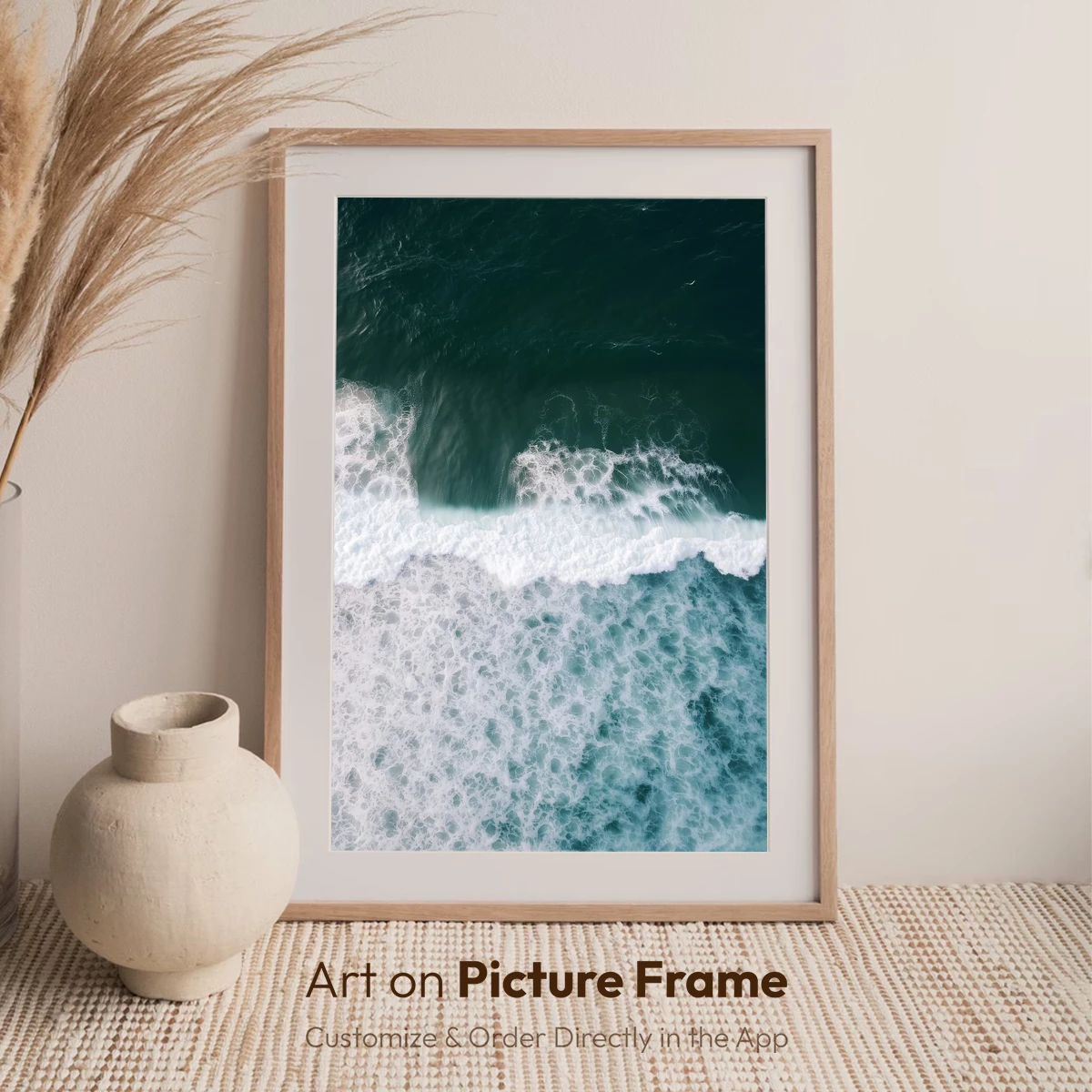 Aerial Ocean Symphony: Turquoise Waves Clash - Image 7