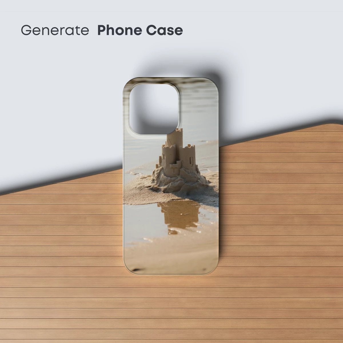 Sandcastle Reflections: Beachside Artistry - Image 3