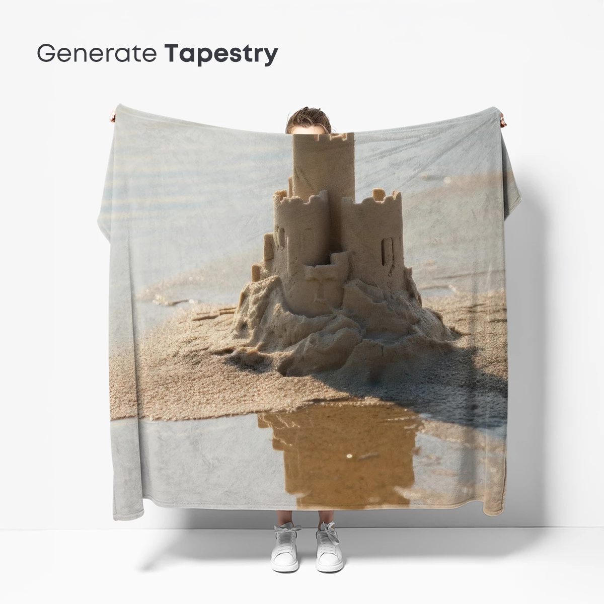 Sandcastle Reflections: Beachside Artistry - Image 5