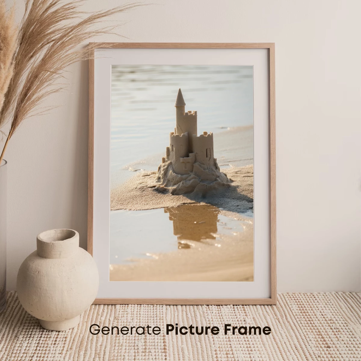 Sandcastle Reflections: Beachside Artistry - Image 7