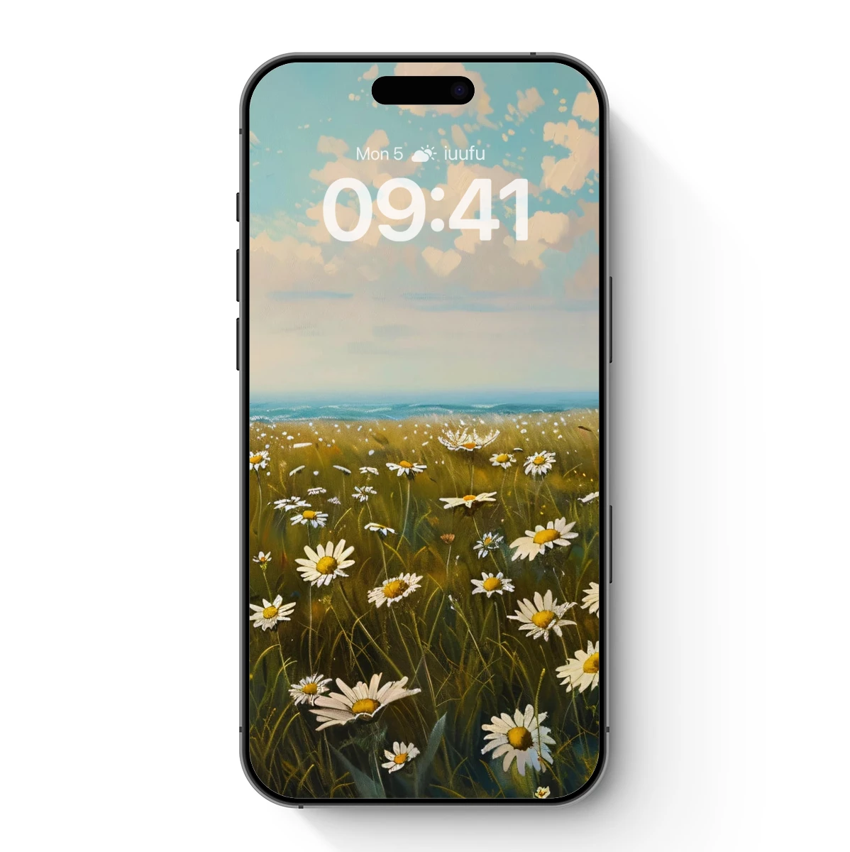 Daisy Field Under Dreamy Skies