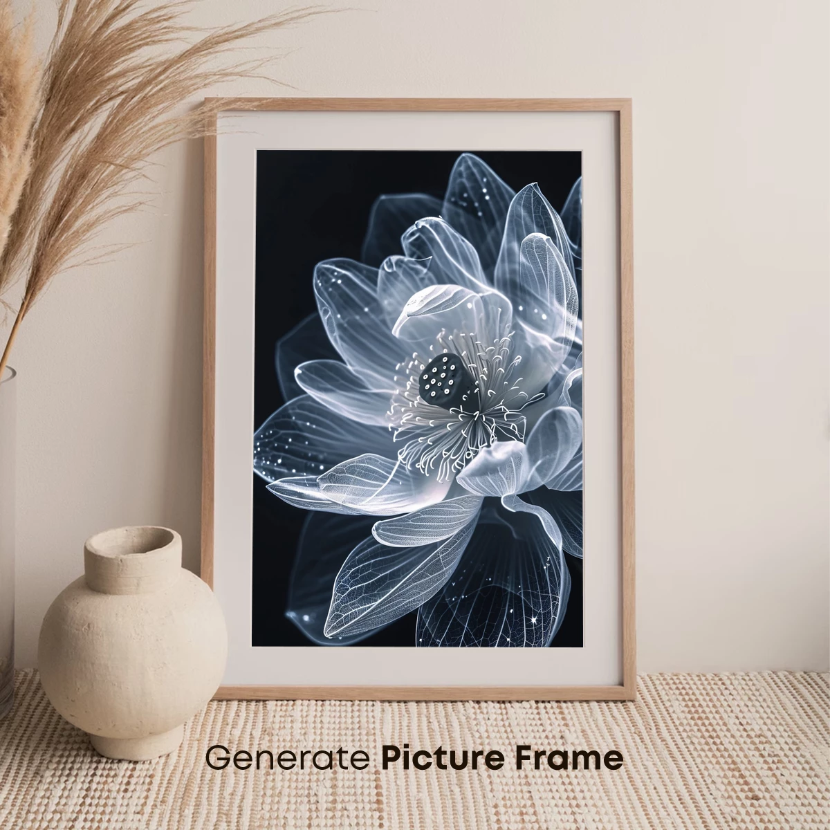 Ethereal Lotus Bloom: X-Ray Vision Artistry - Image 7