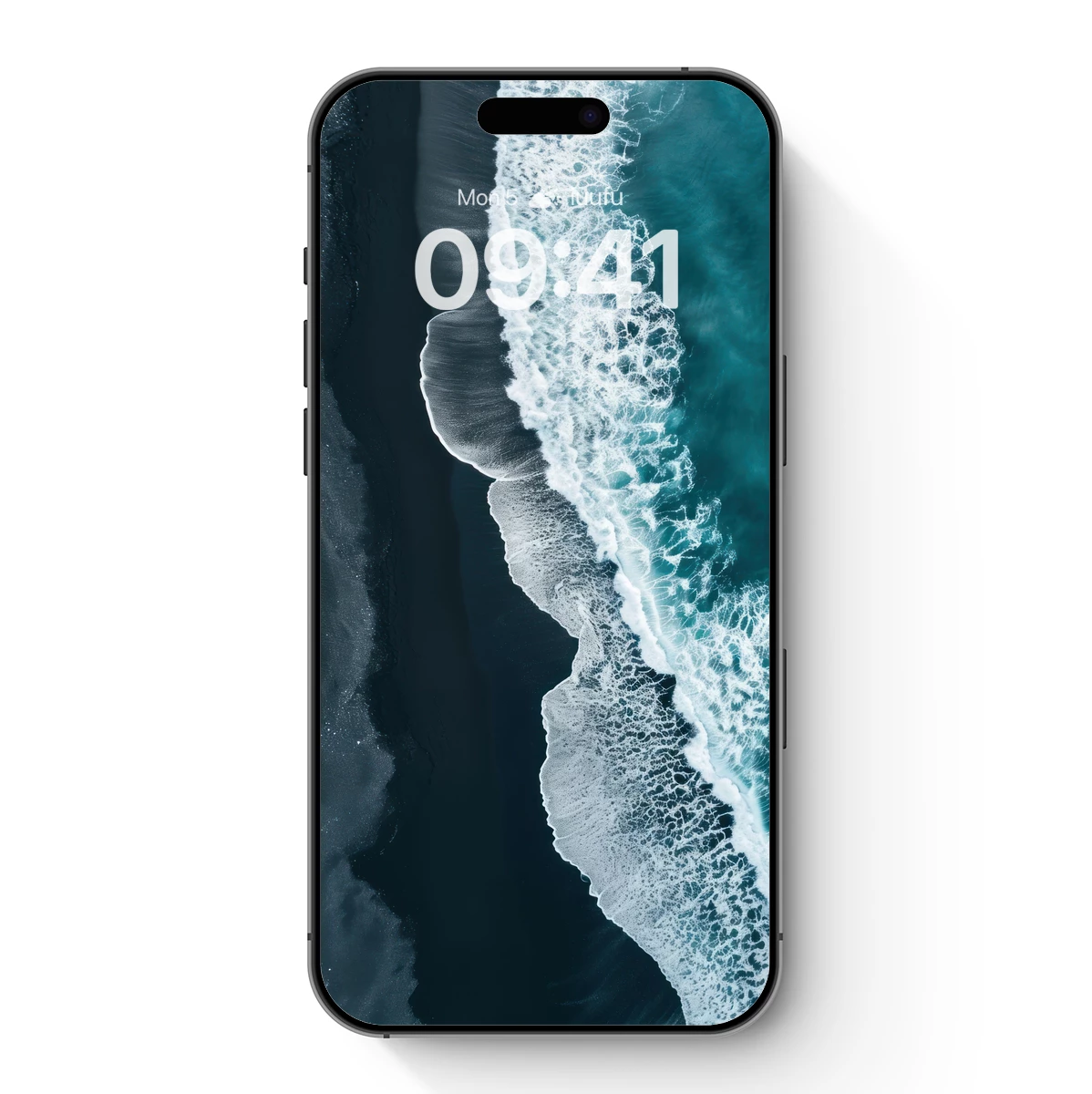 Eternal Shoreline: Turquoise Waves on Midnight Sand Eternal Shoreline: Turquoise Waves on Midnight Sand
