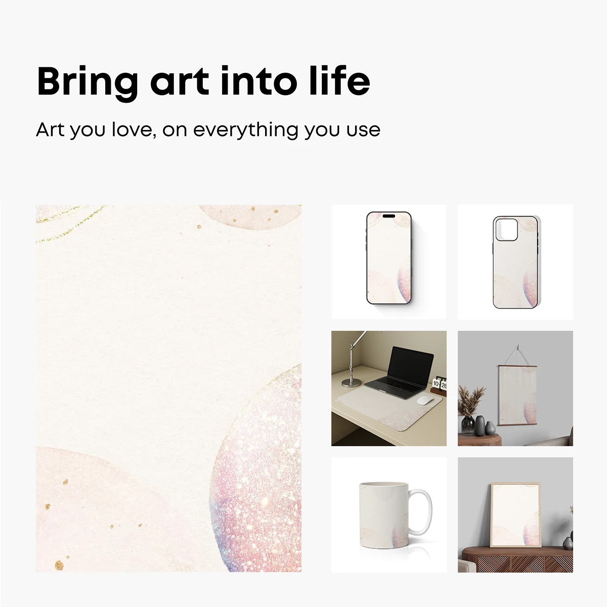 Ethereal Circles: Glittering Pastel Dreams - Image 2