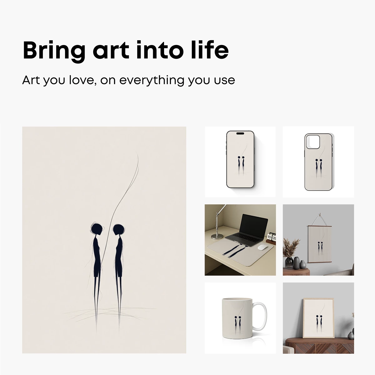 Ethereal Figures in Minimalist Harmony - Image 2