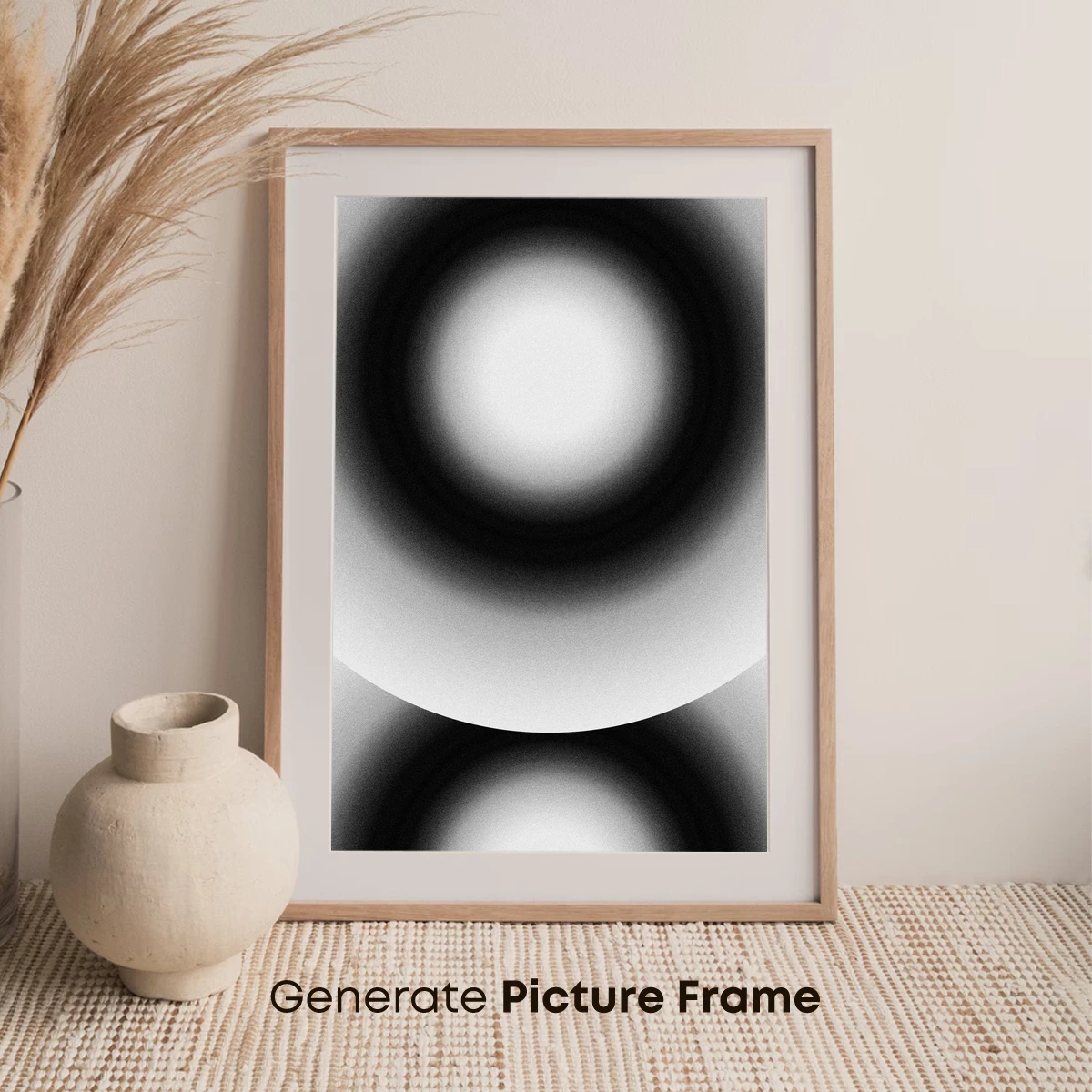 Eclipse of Light: Abstract Grayscale Circles - Image 7
