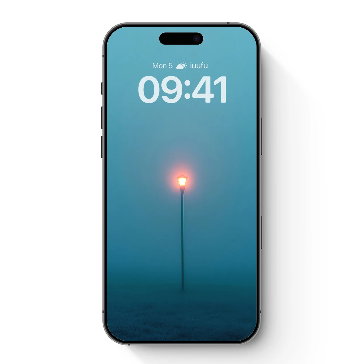 Foggy Solitude: Lone Lamp Glows