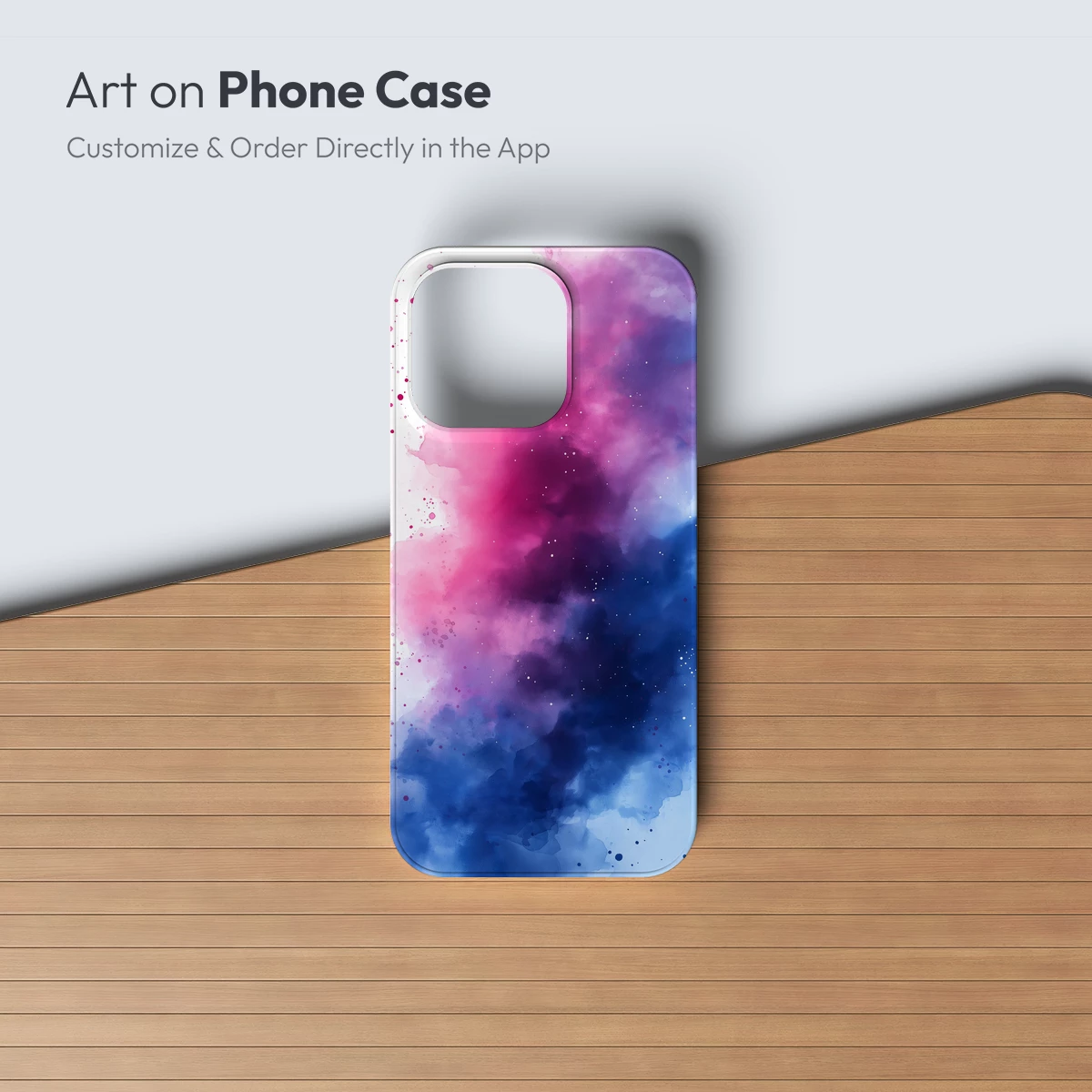 Cosmic Fusion: Pink and Blue Nebula Art - Image 3