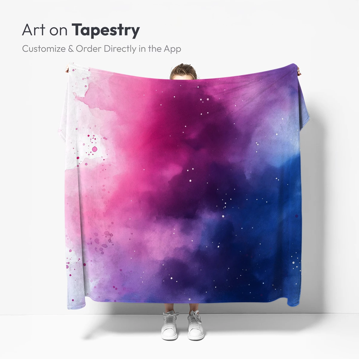 Cosmic Fusion: Pink and Blue Nebula Art - Image 5