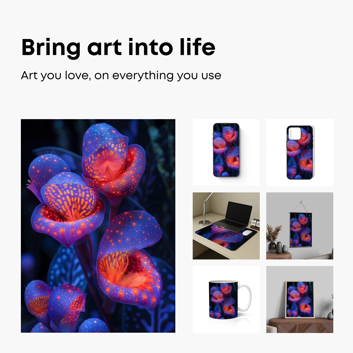 Cosmic Calla Lilies: Glowing Floral Constellations - Image 2