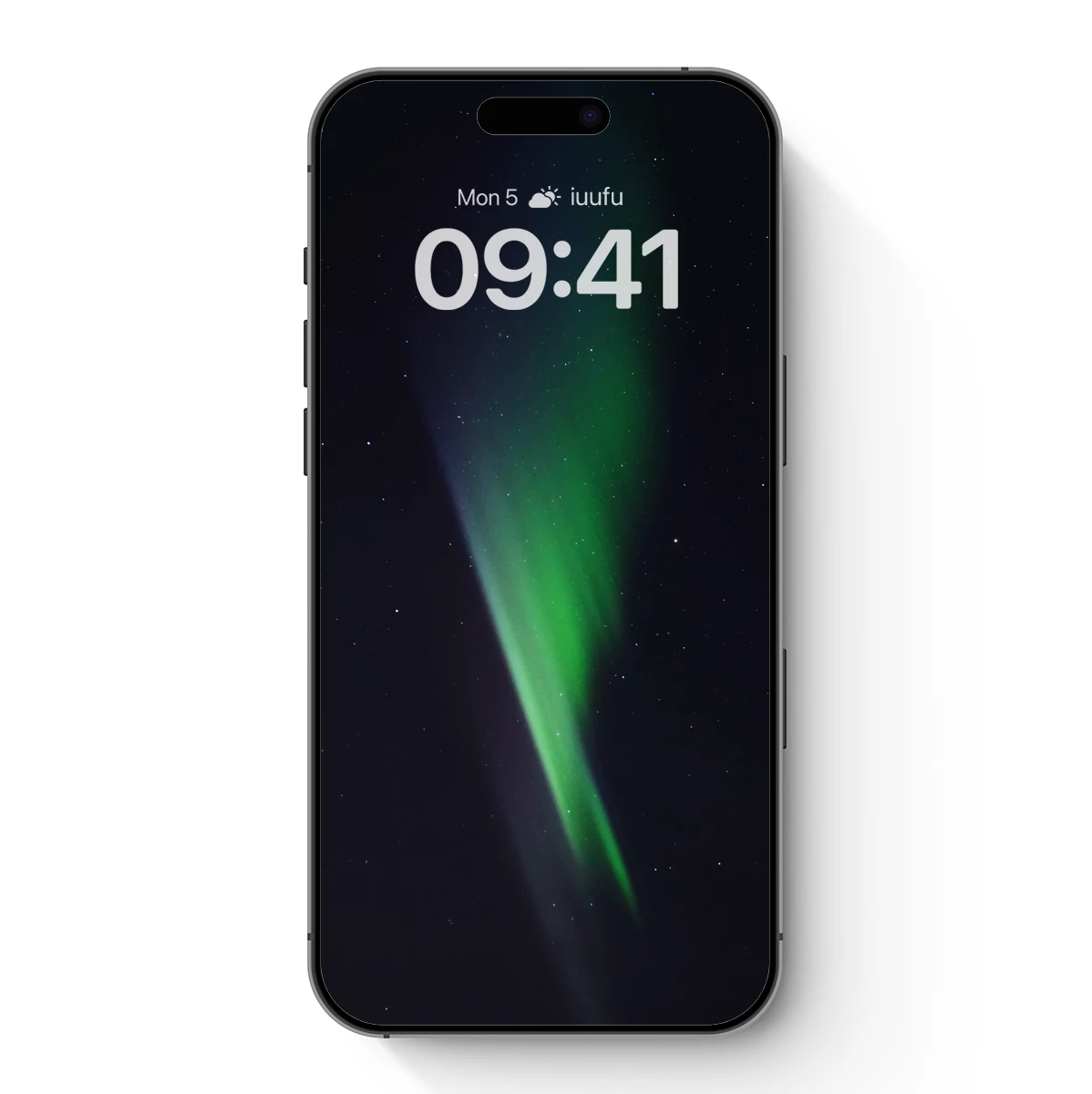 Aurora's Green Veil in Starlit Skies