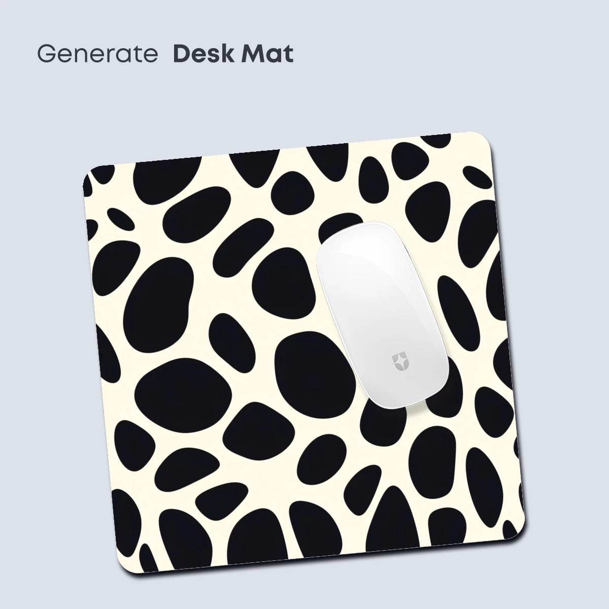 Abstract Pebble Symphony: Organic Black Shapes on Cream - Image 4