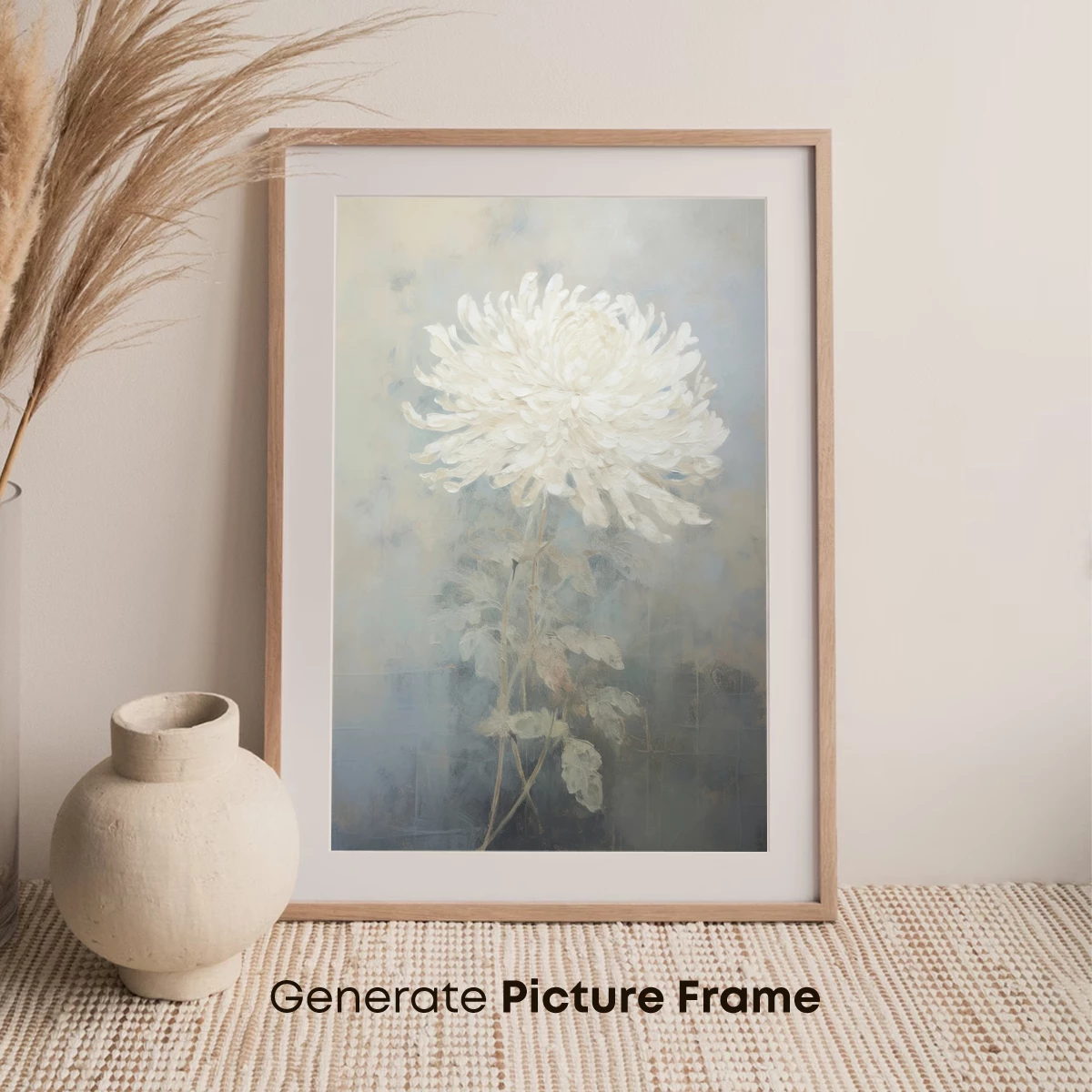 Ethereal White Chrysanthemum: Misty Floral Artistry - Image 7